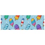 Cute Kawaii Ice Cream Seamless Pattern Banner and Sign 9  x 3 