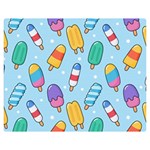 Cute Kawaii Ice Cream Seamless Pattern Premium Plush Fleece Blanket (Medium)