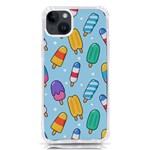 Cute Kawaii Ice Cream Seamless Pattern iPhone 14 Plus TPU UV Print Case