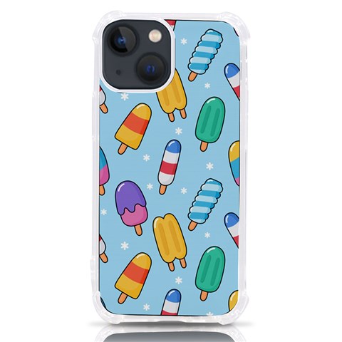 Cute Kawaii Ice Cream Seamless Pattern iPhone 13 mini TPU UV Print Case from ArtsNow.com Front