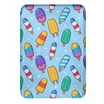 Cute Kawaii Ice Cream Seamless Pattern Rectangular Glass Fridge Magnet (4 pack)