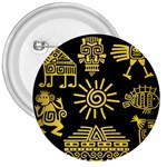 Maya Style Gold Linear Totem Icons 3  Buttons