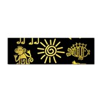 Maya Style Gold Linear Totem Icons Sticker Bumper (100 pack)