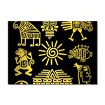 Maya Style Gold Linear Totem Icons Sticker A4 (10 pack)