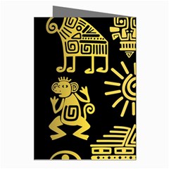 Maya Style Gold Linear Totem Icons Greeting Cards (Pkg of 8) from ArtsNow.com Right