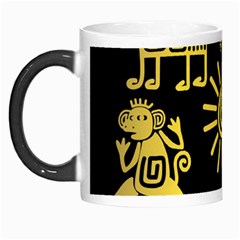 Maya Style Gold Linear Totem Icons Morph Mug from ArtsNow.com Left