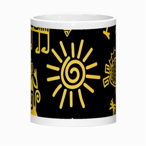 Maya Style Gold Linear Totem Icons Morph Mug from ArtsNow.com Center