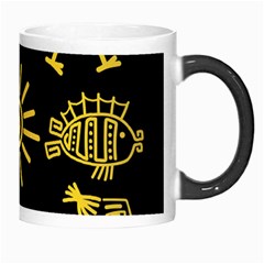 Maya Style Gold Linear Totem Icons Morph Mug from ArtsNow.com Right