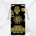 Maya Style Gold Linear Totem Icons Jewelry Bag