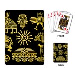 Maya Style Gold Linear Totem Icons Playing Cards Single Design (Rectangle)