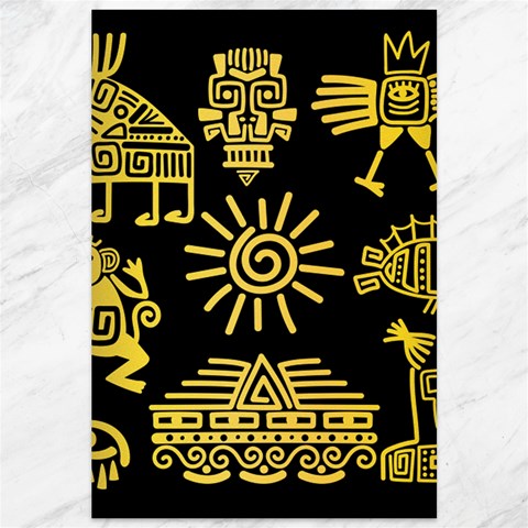 Maya Style Gold Linear Totem Icons Canvas 12  x 18  from ArtsNow.com 11.88 x17.36  Canvas - 1