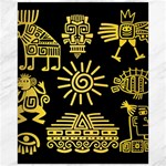Maya Style Gold Linear Totem Icons Canvas 16  x 20 