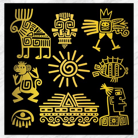 Maya Style Gold Linear Totem Icons Canvas 20  x 20  from ArtsNow.com 19 x19.27  Canvas - 1
