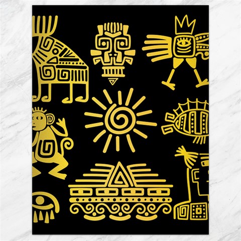 Maya Style Gold Linear Totem Icons Canvas 18  x 24  from ArtsNow.com 17.8 x23.08  Canvas - 1