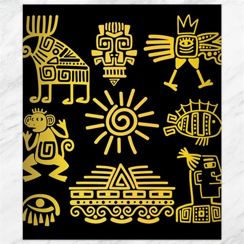 Maya Style Gold Linear Totem Icons Canvas 20  x 24  from ArtsNow.com 19.57 x23.15  Canvas - 1