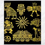 Maya Style Gold Linear Totem Icons Canvas 20  x 24 