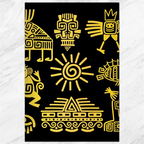 Maya Style Gold Linear Totem Icons Canvas 20  x 30  from ArtsNow.com 19.62 x28.9  Canvas - 1