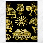 Maya Style Gold Linear Totem Icons Canvas 36  x 48 