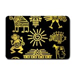 Maya Style Gold Linear Totem Icons Small Doormat