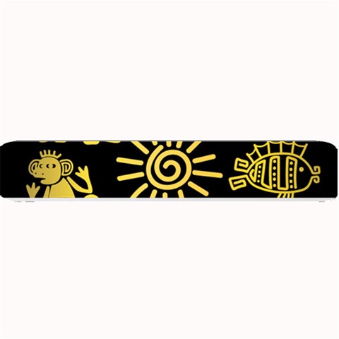 Maya Style Gold Linear Totem Icons Small Bar Mat from ArtsNow.com 24 x4  Bar Mat