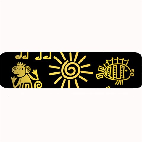 Maya Style Gold Linear Totem Icons Large Bar Mat from ArtsNow.com 32 x8.5  Bar Mat