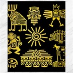 Maya Style Gold Linear Totem Icons Canvas 11  x 14 