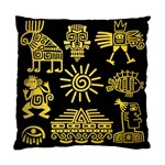 Maya Style Gold Linear Totem Icons Standard Cushion Case (One Side)
