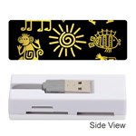 Maya Style Gold Linear Totem Icons Memory Card Reader (Stick)