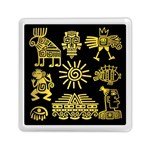 Maya Style Gold Linear Totem Icons Memory Card Reader (Square)