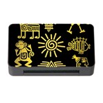 Maya Style Gold Linear Totem Icons Memory Card Reader with CF