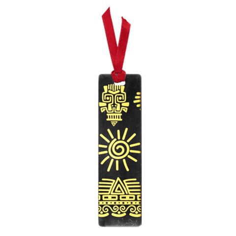 Maya Style Gold Linear Totem Icons Small Book Marks from ArtsNow.com Front