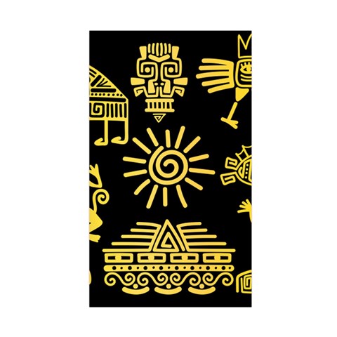 Maya Style Gold Linear Totem Icons Duvet Cover Double Side (Single Size) from ArtsNow.com Back