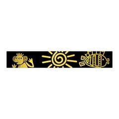 Maya Style Gold Linear Totem Icons Midi Wrap Pencil Skirt from ArtsNow.com Waistband