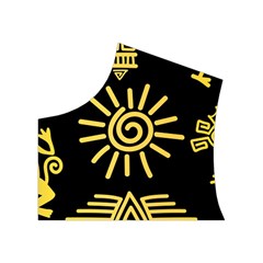 Maya Style Gold Linear Totem Icons Women s Button Up Vest from ArtsNow.com Top Left