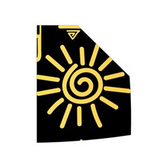 Maya Style Gold Linear Totem Icons Women s Button Up Vest from ArtsNow.com Left Pocket