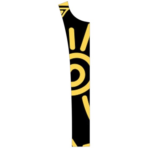 Maya Style Gold Linear Totem Icons Women s Button Up Vest from ArtsNow.com Button Placket Left