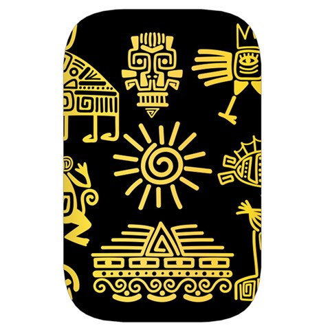 Maya Style Gold Linear Totem Icons Waist Pouch (Large) from ArtsNow.com Front