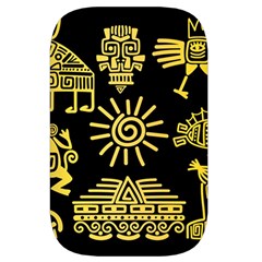 Maya Style Gold Linear Totem Icons Waist Pouch (Large) from ArtsNow.com Front
