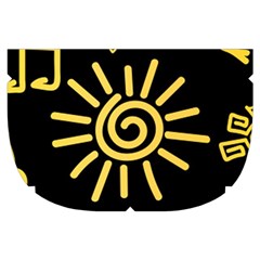 Maya Style Gold Linear Totem Icons Make Up Case (Small) from ArtsNow.com Side Right