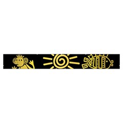 Maya Style Gold Linear Totem Icons Make Up Case (Small) from ArtsNow.com Zipper Tape Front