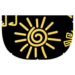 Maya Style Gold Linear Totem Icons Make Up Case (Medium) from ArtsNow.com Side Right