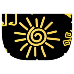 Maya Style Gold Linear Totem Icons Make Up Case (Large) from ArtsNow.com Side Left