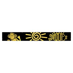 Maya Style Gold Linear Totem Icons Make Up Case (Large) from ArtsNow.com Zipper Front