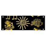 Maya Style Gold Linear Totem Icons Banner and Sign 6  x 2 