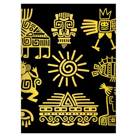 Maya Style Gold Linear Totem Icons Playing Cards Single Design (Rectangle) with Custom Box from ArtsNow.com Card