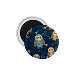 Seamless Pattern Owls Dreaming 1.75  Magnets