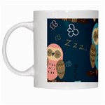 Seamless Pattern Owls Dreaming White Mug