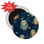 Seamless Pattern Owls Dreaming 2.25  Magnets (10 pack) 