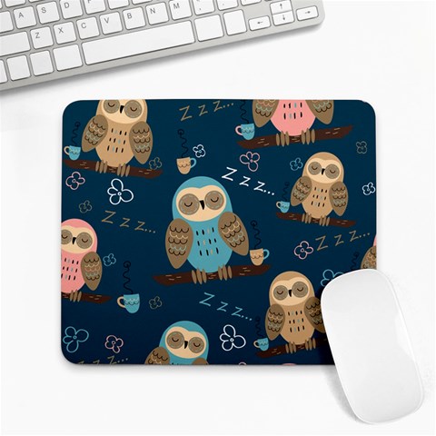 Seamless Pattern Owls Dreaming Large Mousepad from ArtsNow.com Front