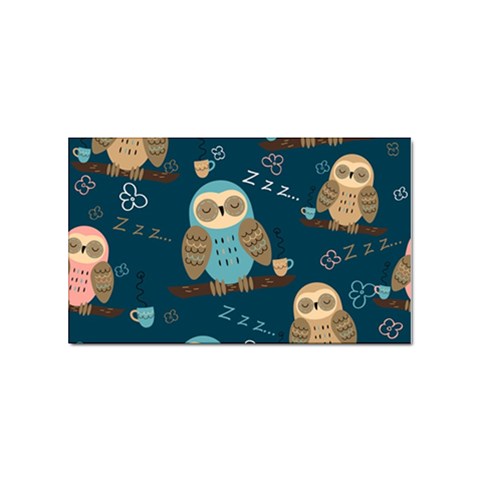 Seamless Pattern Owls Dreaming Sticker Rectangular (10 pack) from ArtsNow.com Front